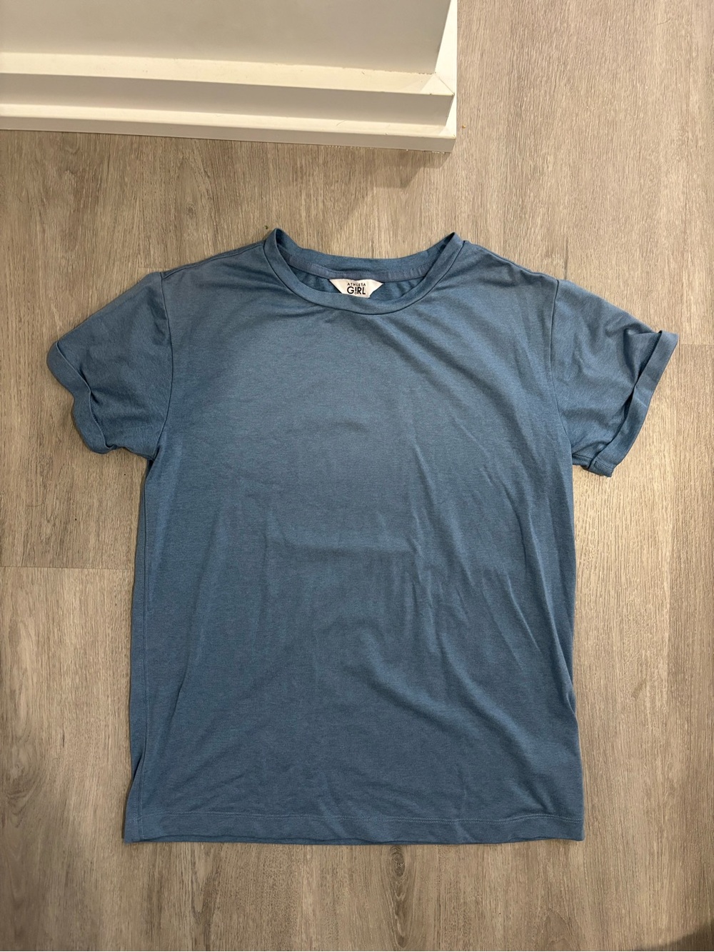 Athleta Girl’s Short Sleeve Crew Tee — Dusty Blue